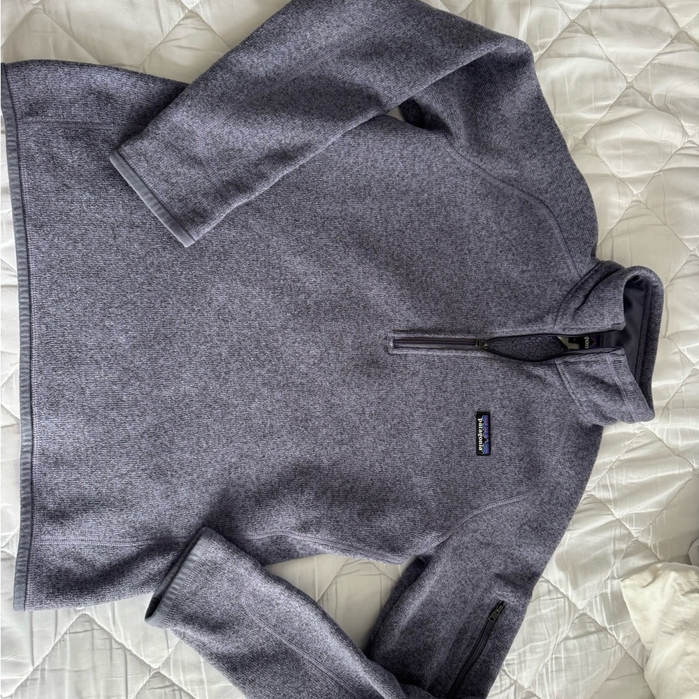 Patagonia women’s half zip fleece sweater womens L Heather purple
